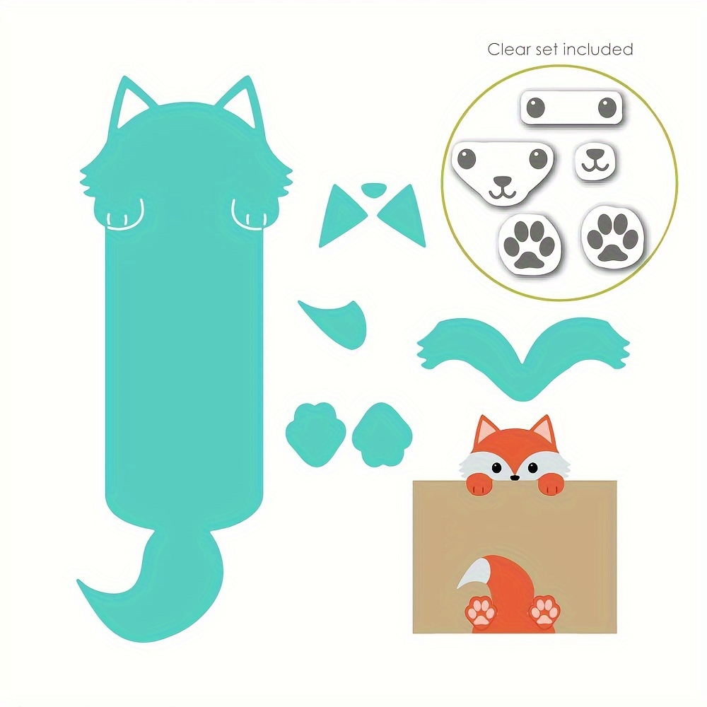 Little Fox Silicone Stamps For Diy Scrapbooking Embossed - Temu