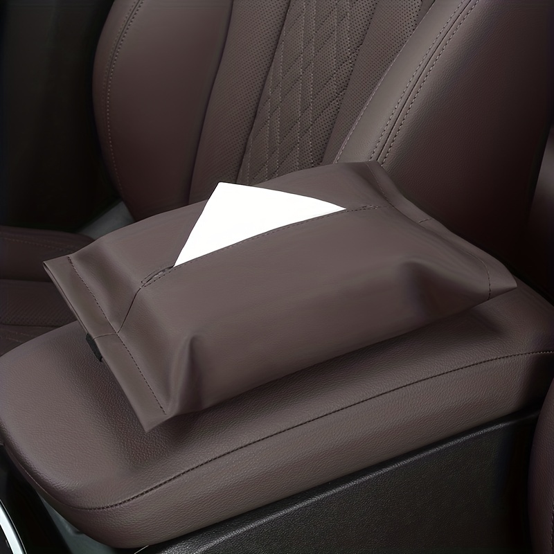 Car Tissue Box Leather Car Chair Back Draw Paper Bag Hanging - Temu