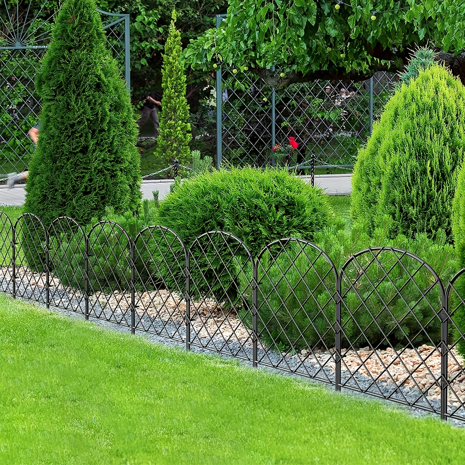 10ft Wire Section Garden Edging Border,Rustproof Metal Fence,Decor Garden  Fence