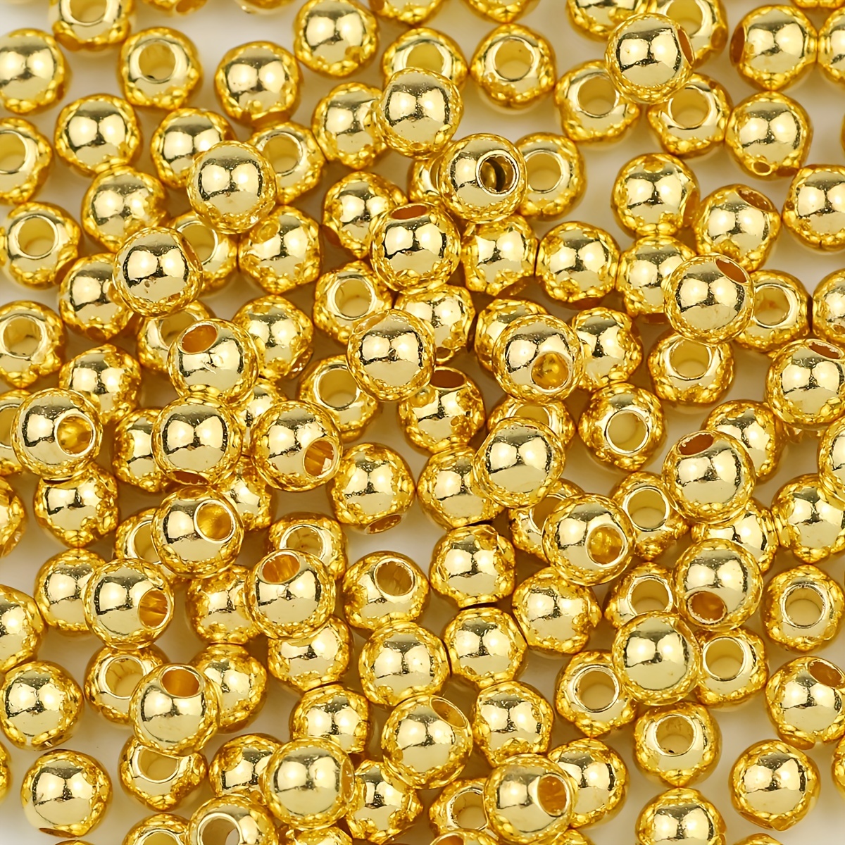 Ccb Electroplating Glossy Round Beads Loose Beads Separated - Temu Ireland