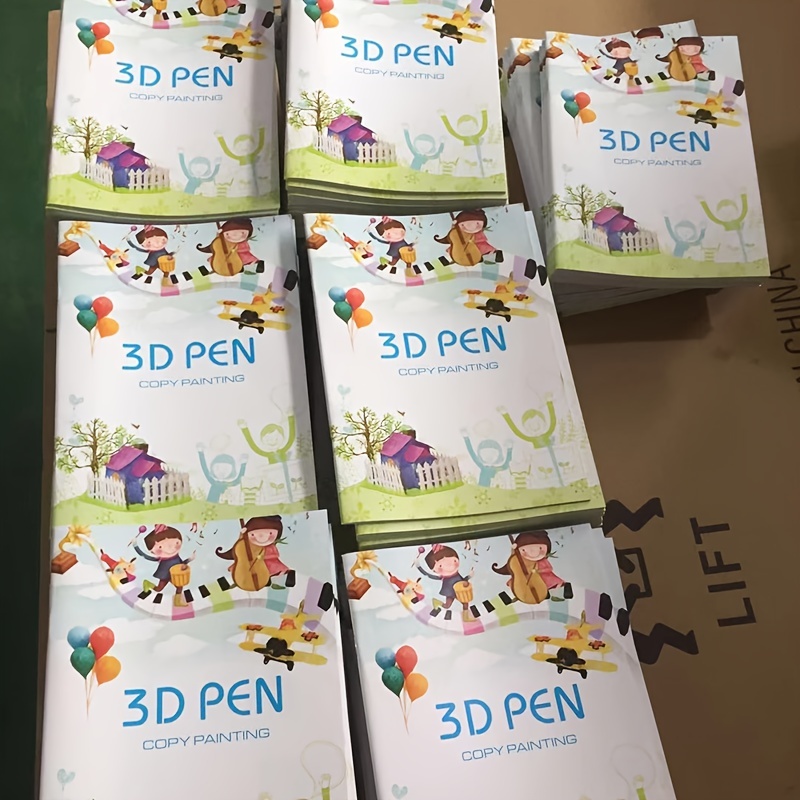  Holyfire 3D Kids Drawing Book with a Clear Pen Mat, 40
