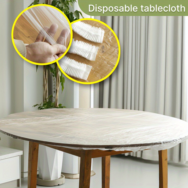 1 Roll/20pcs Disposable Tablecloth Plastic Thin Film Table Covers