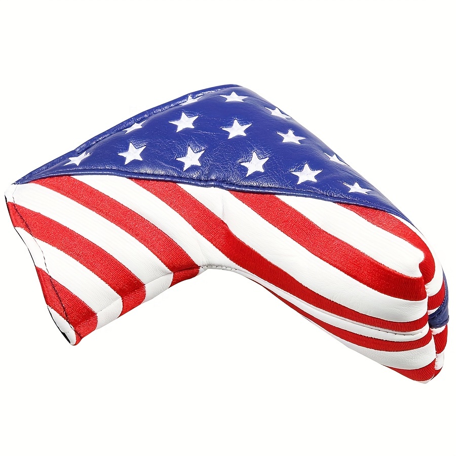 Durable Water-proof Usa Flag Golf Putter Cover With Magnetic