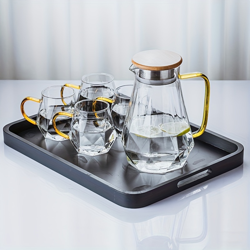 Auxmeware - Heat Resistant Glass Pitcher With Lid And Spout, Glass