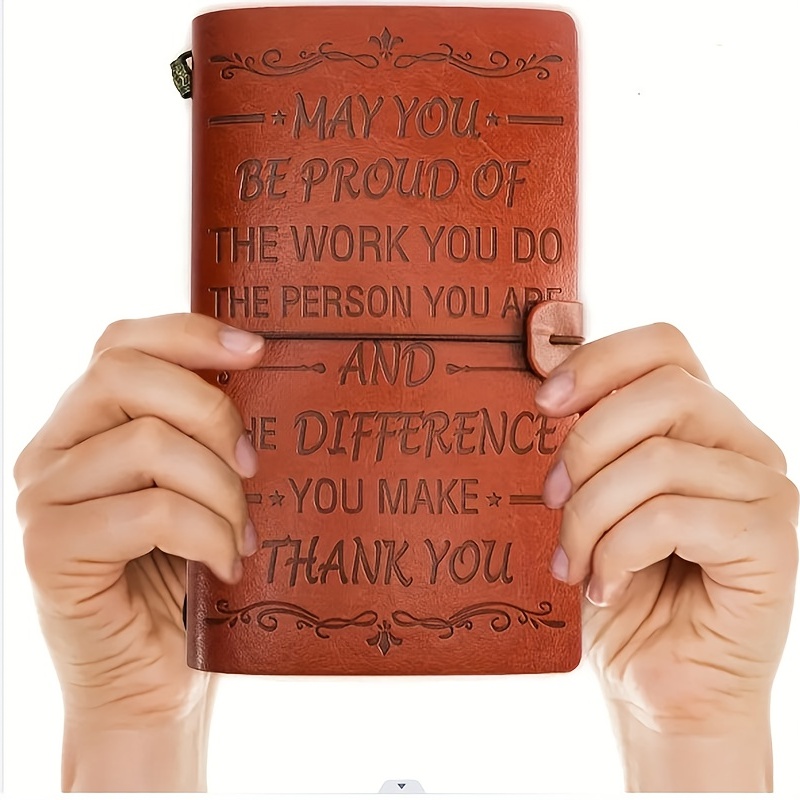 

Inspirational Leather Journal - Perfect Thank You Gift For Women, Men, Employees, Volunteers, Nurses,