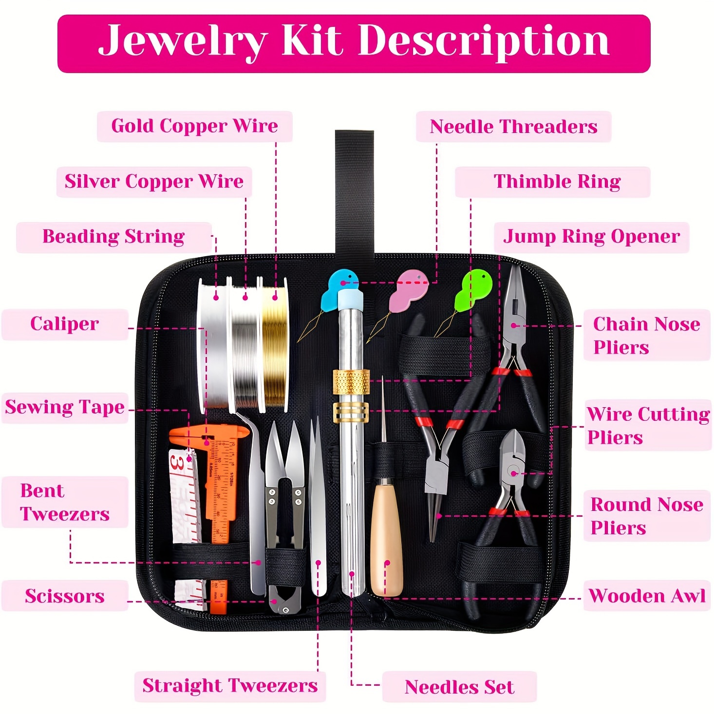 Diy Jewelry Making Tool Kits For Adults With Jewelry Making Tools, Earring  Charms, Jewelry Wires, Jewelry Findings And Helping Hands For Jewelry  Making And Repair, Shop Now For Limited-time Deals