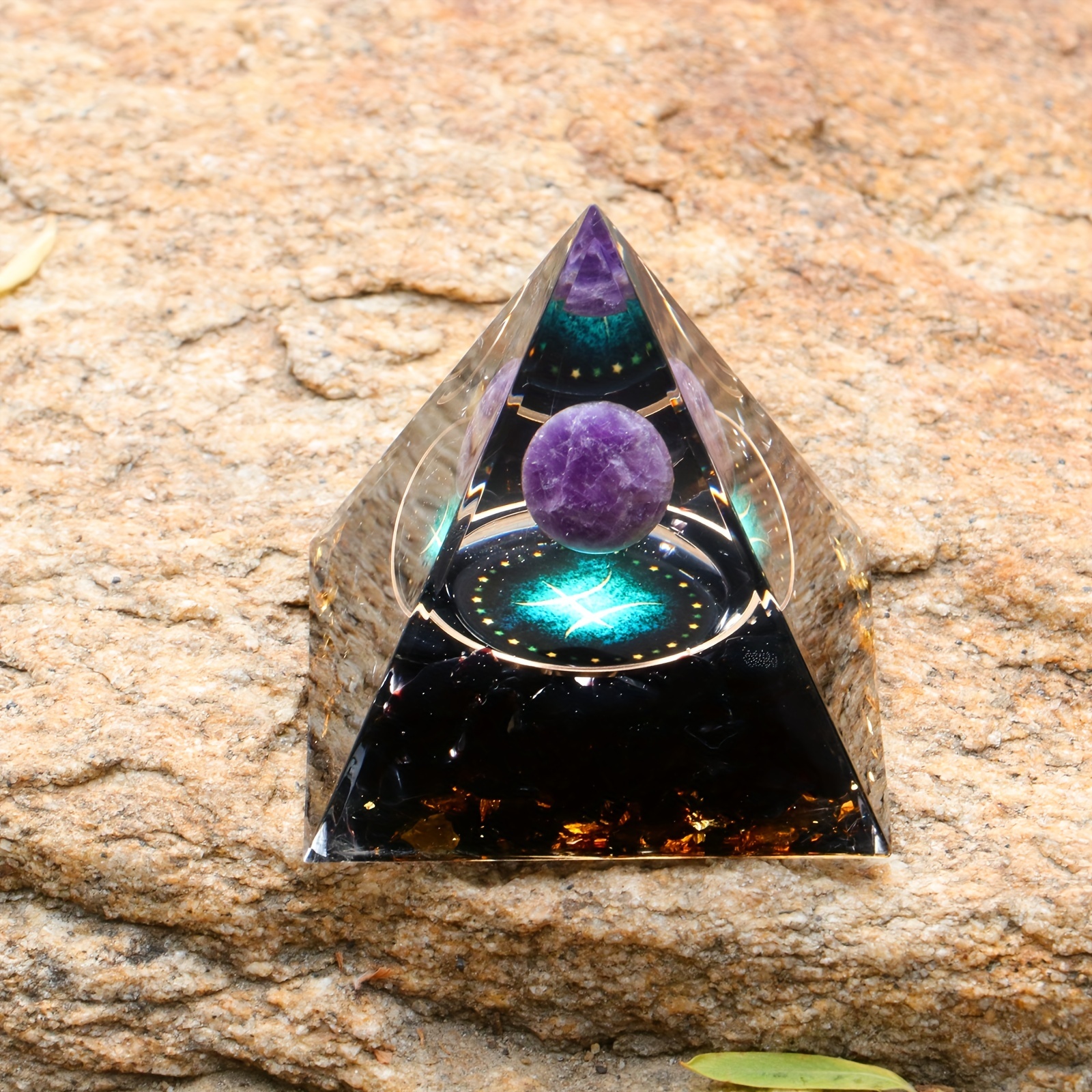 1pc twelve constellations orgone pyramid taurus scorpio leo pisces cancer virgo libra aries gemini aquarius amethyst peridot healing crystal energy orgonite pyramide meditation tool quartz decor 3