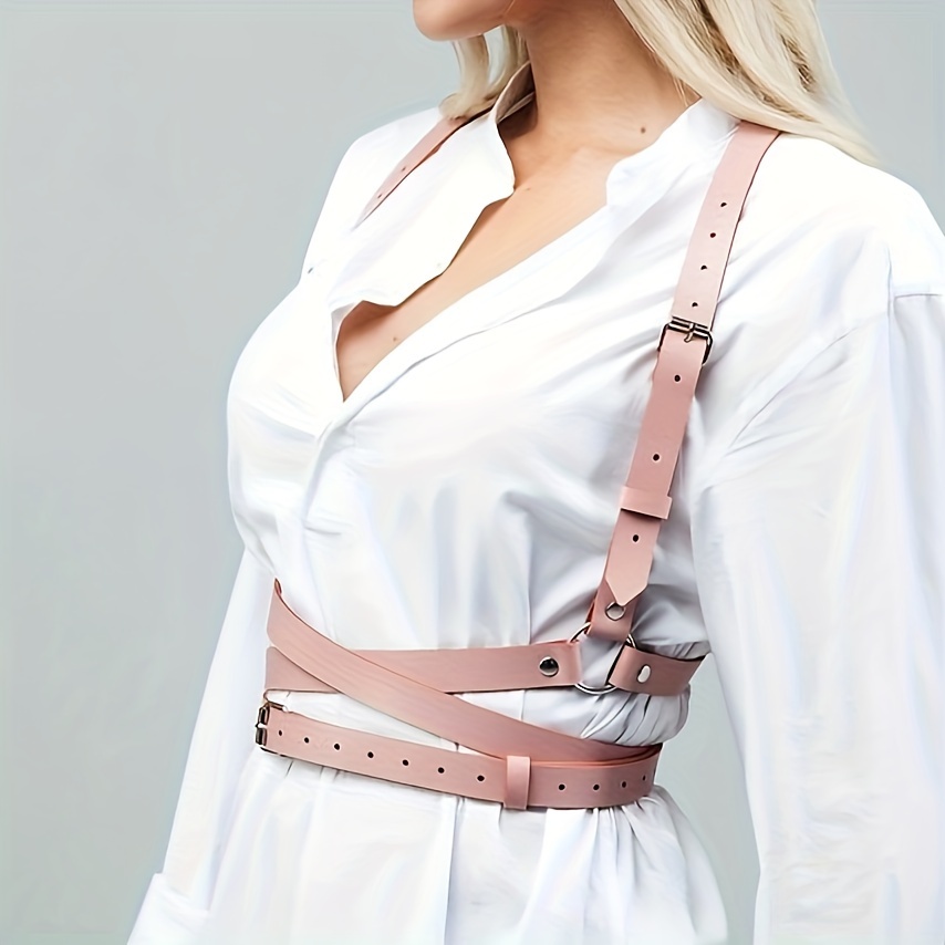 Adjustable Pu Harness Belt Punk Waistband Sexy - Temu Canada