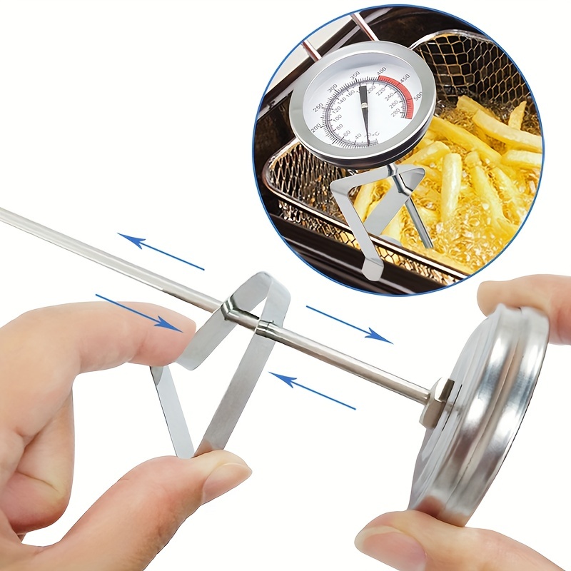 Stainless Steel Fryer, Kitchen Thermometer, Oil Thermometer, Oil Thermometer,  Candy Thermometer, Kitchen Tools, Precision Measuring Tools - Temu