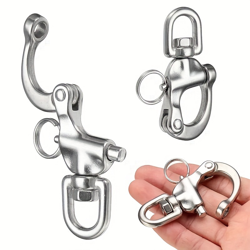 Snap Shackle 316 Stainless Steel Swivel Shackle Sailing Halyard Quick  Release Snap Shackle Boat Shackles Sailboat Hardware Rigging Shackles -  Sports & Outdoors - Temu