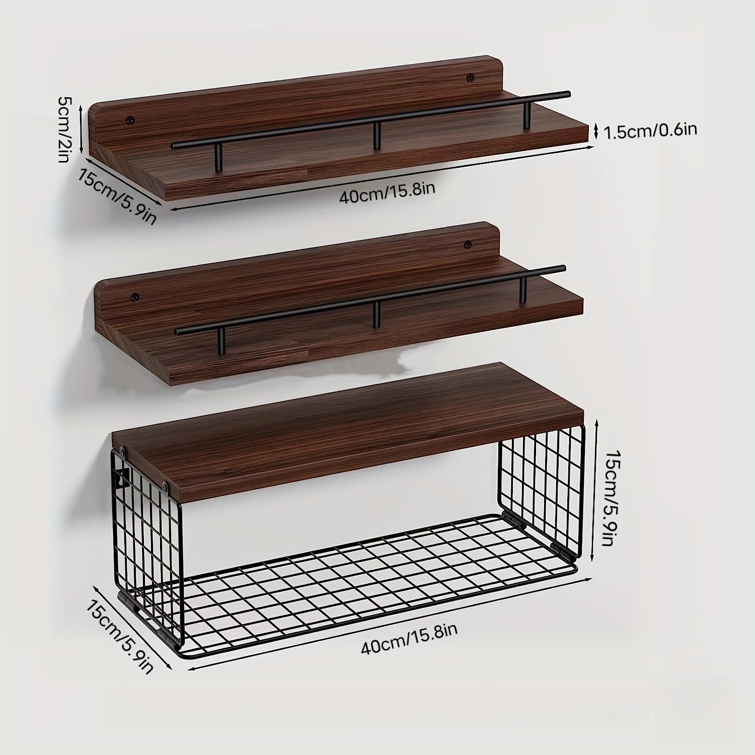 Wooden Floating Storage Rack Wall mounted Bathroom Partition - Temu