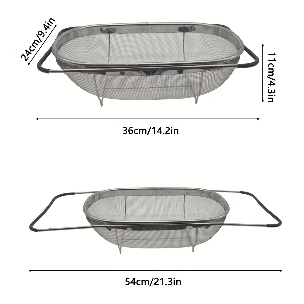 Cesta Colador Fregadero Extensible Acero Inoxidable 304 - Temu Chile