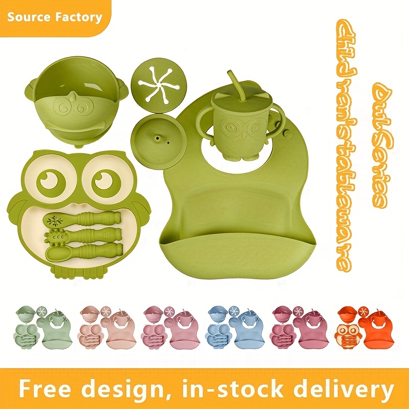Mother Kids Baby Silicone Feeding Toddler Cups Tableware Child
