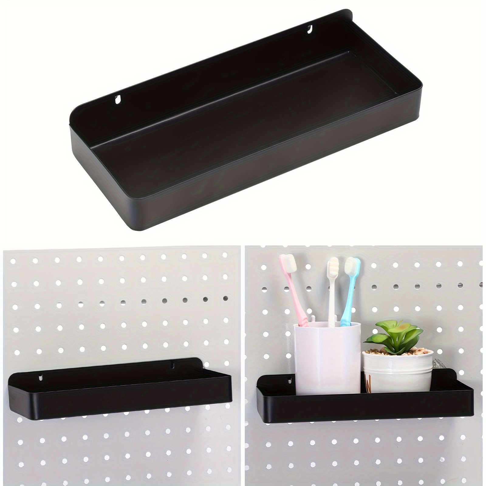 Pegboard Bins With Hooks And Labels Thick Plastic Storage - Temu