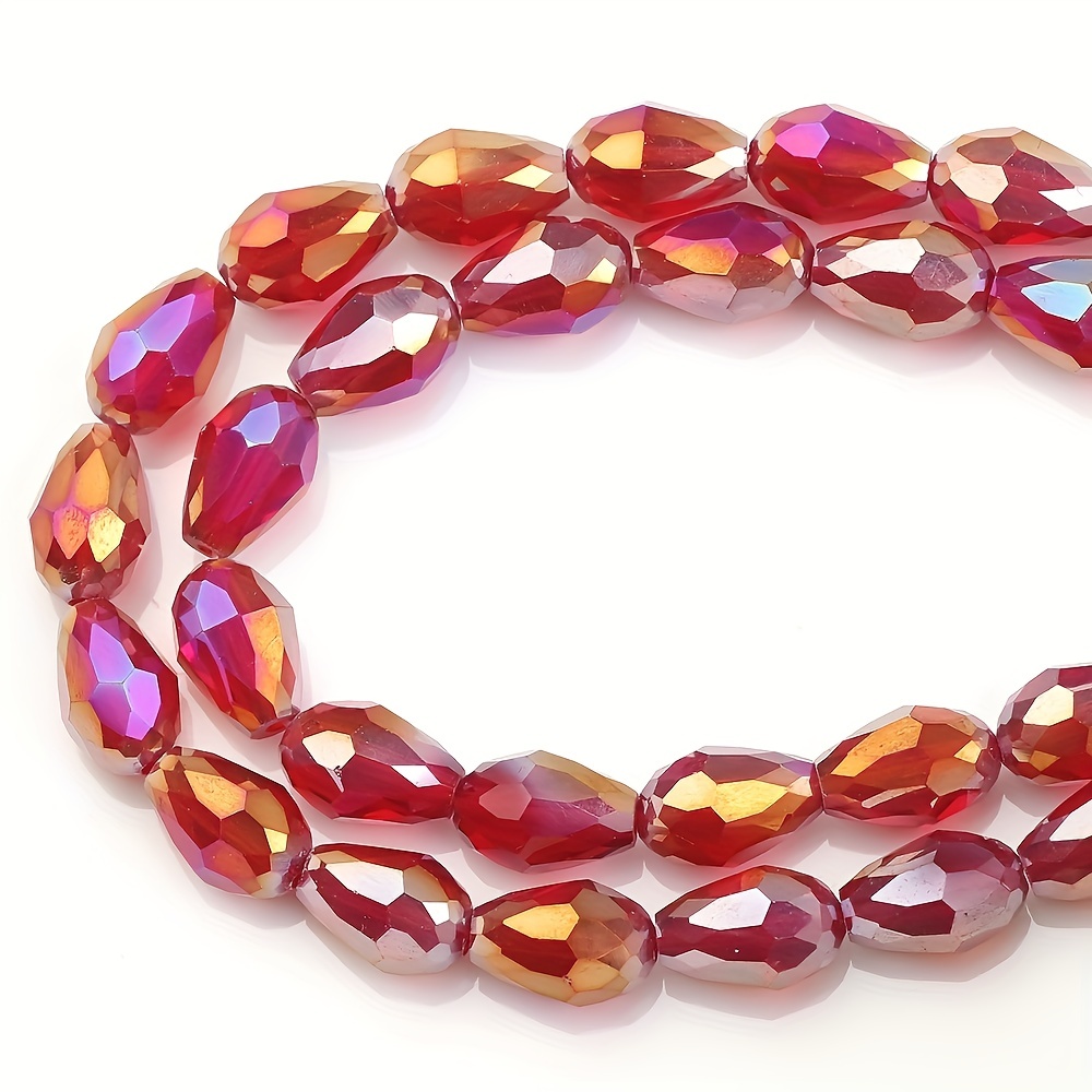 Multi color Water Tear Drop Shape Glass Crystal Beads - Temu