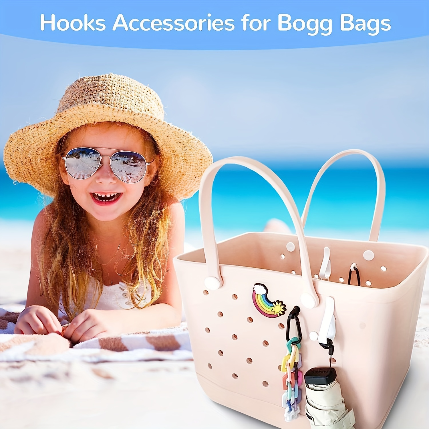 3pcs Clear Bogg Beach Tote Bag Accessories, Clear Design Zipper Insert Bag,  Travel Makeup Clean Toiletry Brush Organizer