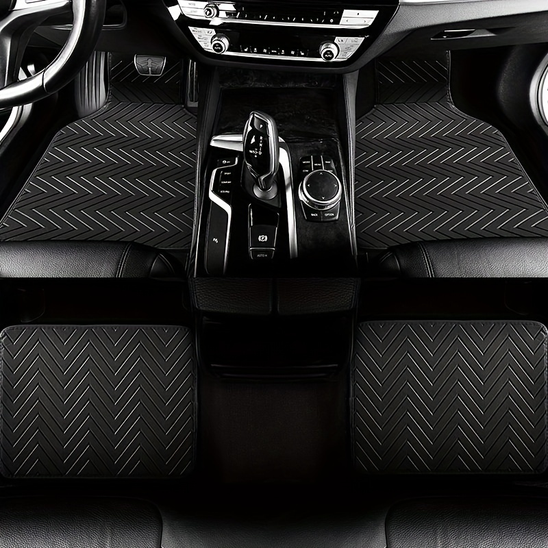 Universal 5pcs Leather Car Floor Mats Waterproof Front&Rear Non