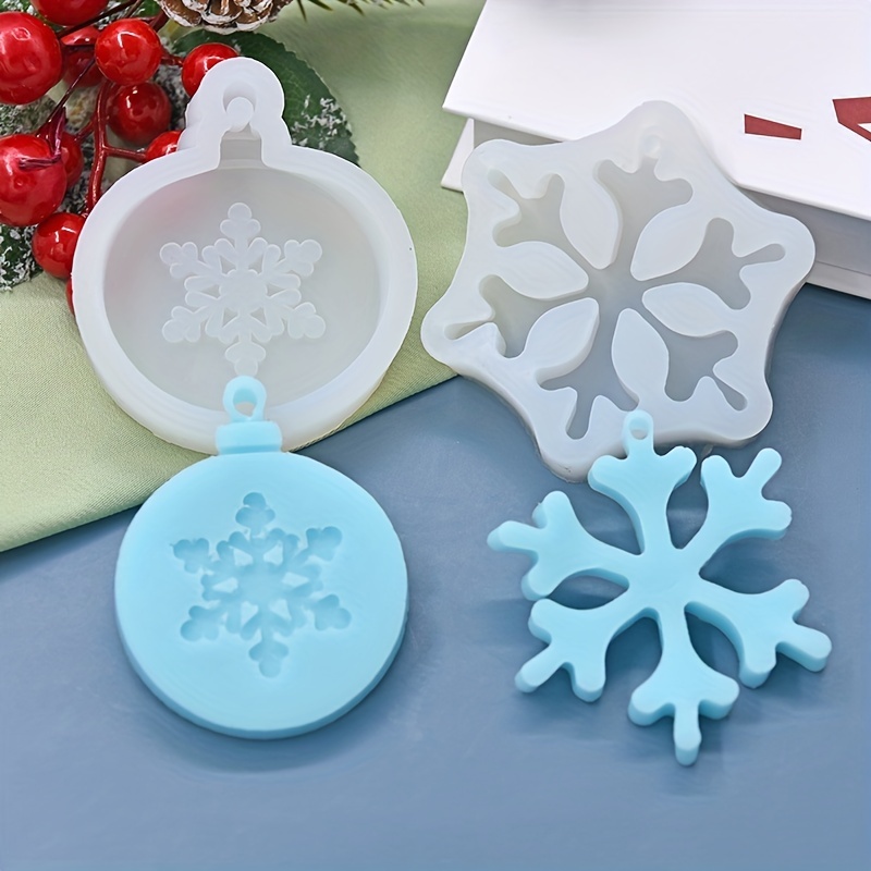 1pc, Snowflake Cake Mold, 3D Silicone Mold, Pudding Mold, Chocolate Mold,  For DIY Cake Decorating Tool, Baking Tools, Kitchen Accessories, Christmas D