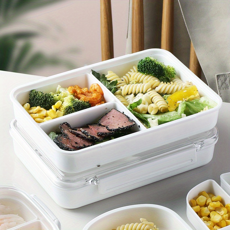 Toppers Lunch Box Con Cubiertos, Tupper Verde de 3 Pisos, Lonchera