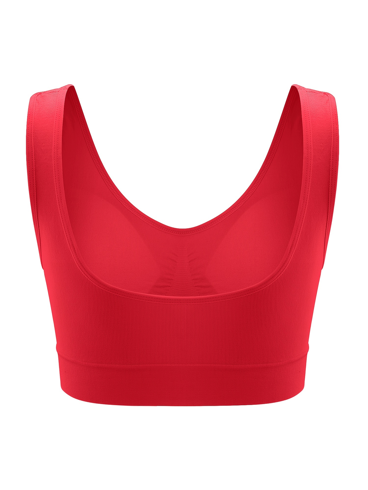 Plus Size Seamless Comfy Breathable Solid Bra Women's Plus - Temu Canada