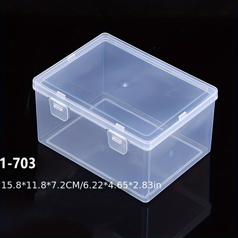 Rectangular Transparent Storage Box With Lid Plastic Double - Temu