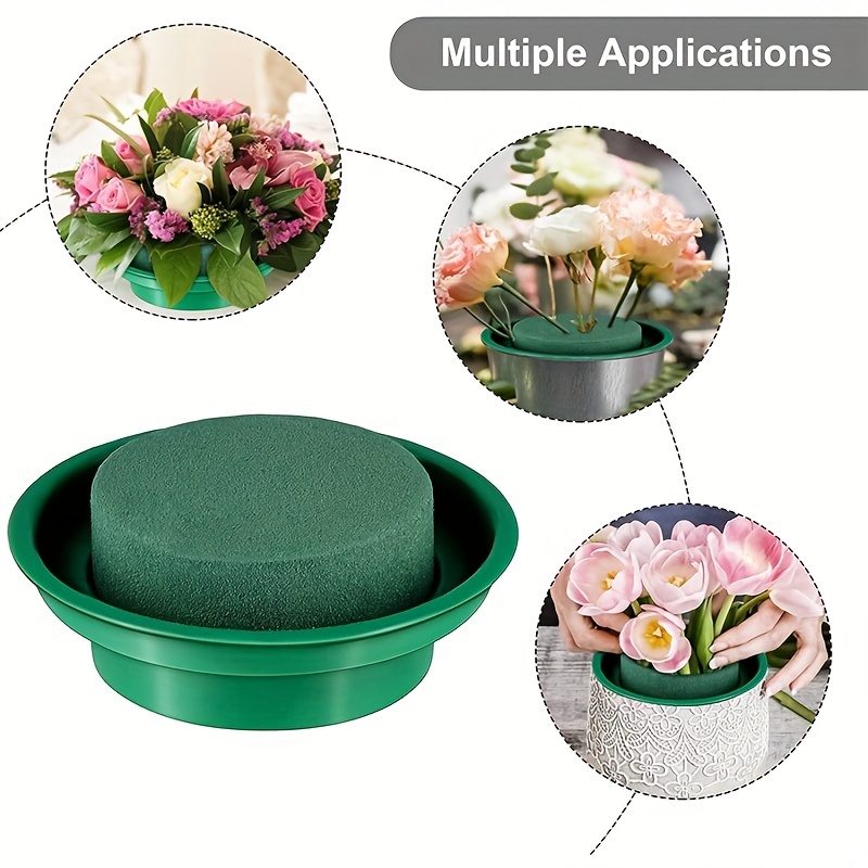 12 Pieces DIY Flower Foam with Bowl Kit 6.5 Inch Large Size round