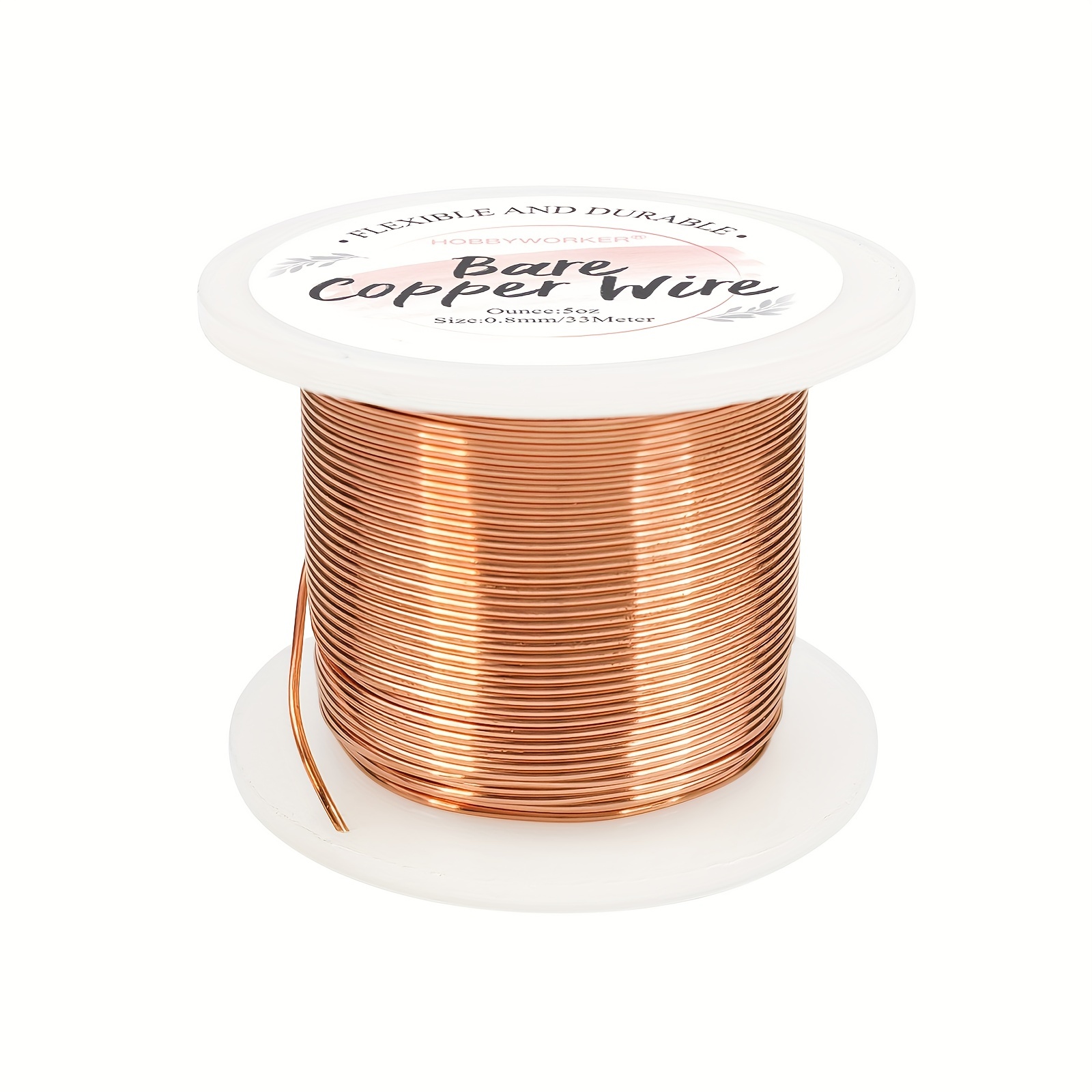 BULK, 24 Gauge, Bare Copper Craft Wire, 1 LB (800 Feet)