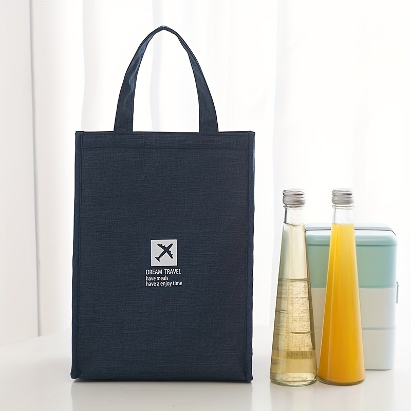Portable Insulated Lunch Bag with Ice Pack - Waterproof Oxford Insulation