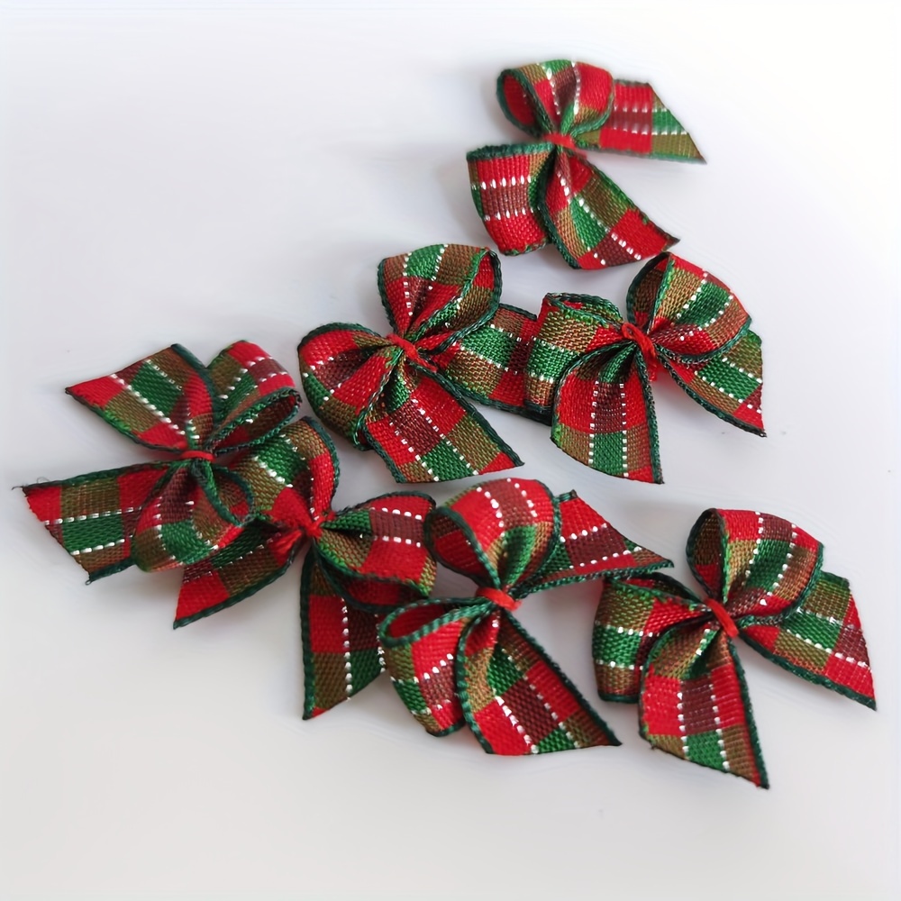 60 pack christmas gift wrap bows 1 6 inch handmade polyester red golden and   bow decorations for presents and crafts all polyester for presents crafts wreaths tree decorations elegant   bulk pack