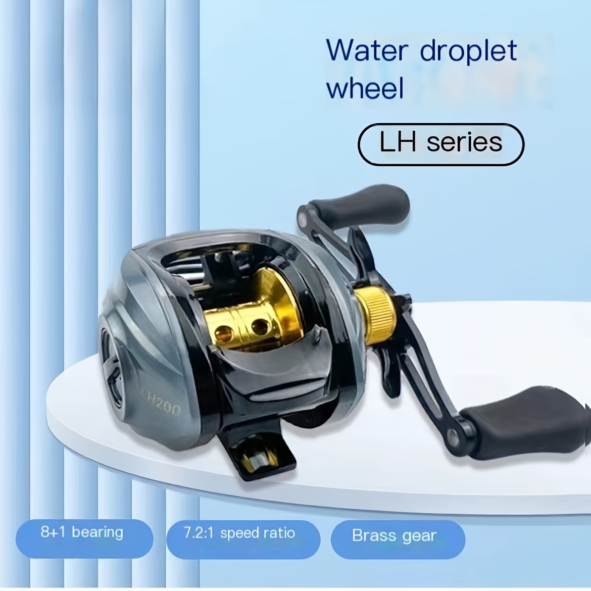 Ultralight Fishing Reel with High Speed 7.2:1 Gear Ratio & Magnetic Brake  System - Perfect for Freshwater & Saltwater!