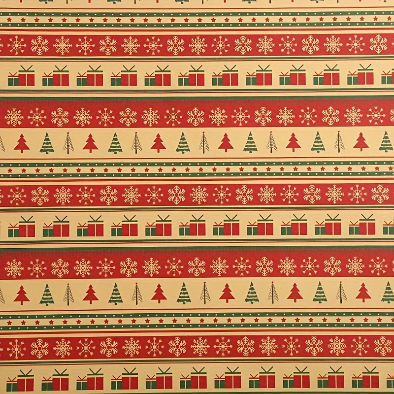 10pcs, Christmas Gift Wrapping Paper Thickened Christmas Kraft Wrapping  Paper Christmas Tree Elk Gift Box Wrapping Paper, Wrapping Paper, Tissue  Paper