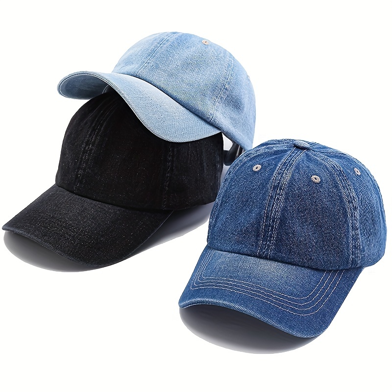 Mens Denim Baseball Jeans Snapback Casquette Plain Bone Hat Gorras Men  Casual Blank Dad Male Hat, Free Shipping On Items Shipped From Temu