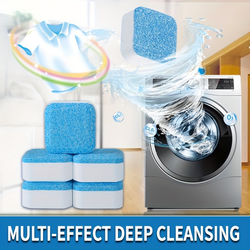 Effervescent Tablet Washer Cleaner,Solid Washing Machine Cleaner,Deep  Cleaning Remover with Triple Decontamination for Bath Room Kitchen (15pcs)  