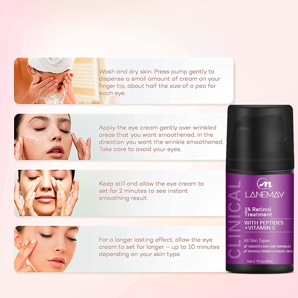 Retinol & Vitamin C Eye Cream w/ Polypeptide