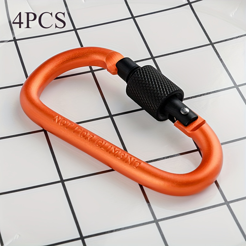 Aluminum Snap Hook Carabiner D-Ring Key Chain Clip Keychain Hiking Camp