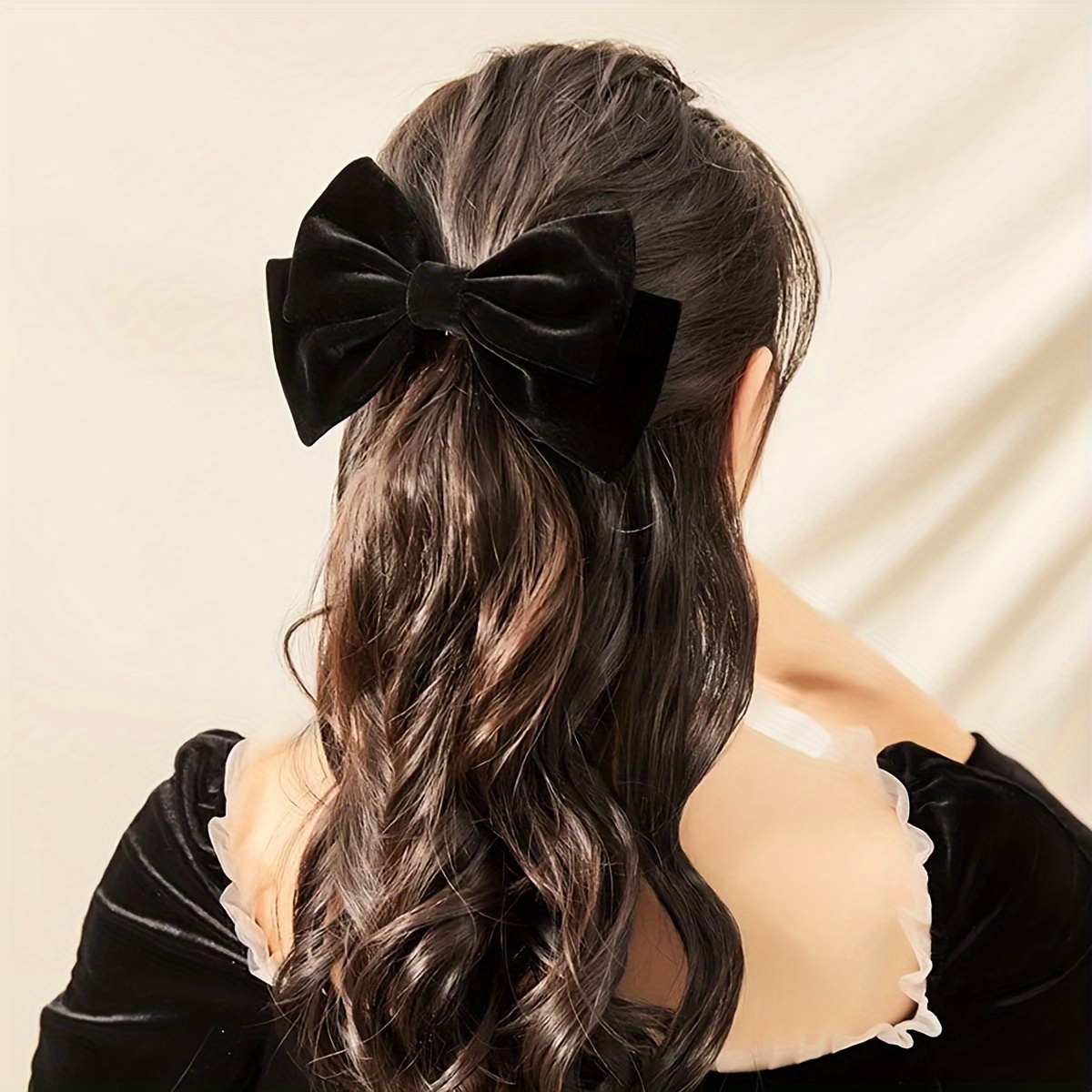 4 PCS Velvet Hair Bows For Girls, Black&Red Velvet Christmas Large Hair  Bows With Alligator Clips Hair Accessories, Hair Ribbons For Girls Teens  Toddler
