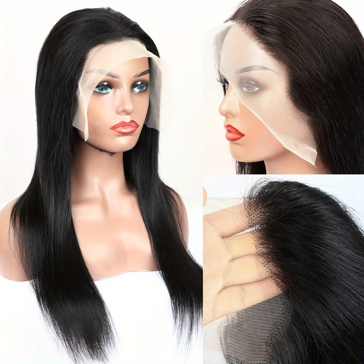 Straight 13 6 Lace Front Human Hair Wig Hd Transparent Human Temu