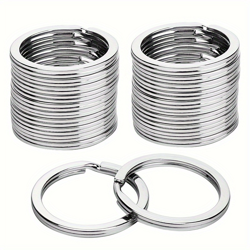 10p Stainless Steel 25/28/30/32/35mm Keyring Split Ring Key Ring