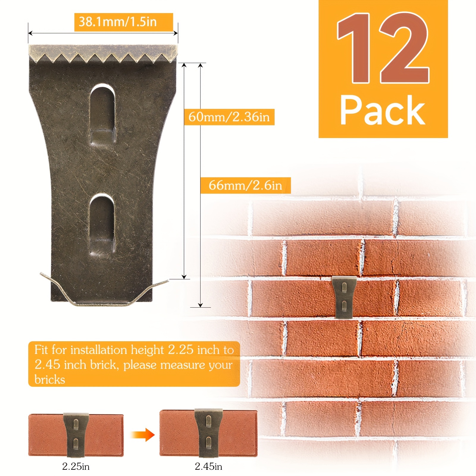 Shop 5x Pack Brick Hooks - Wall Crab Clips Hangers - Pictures