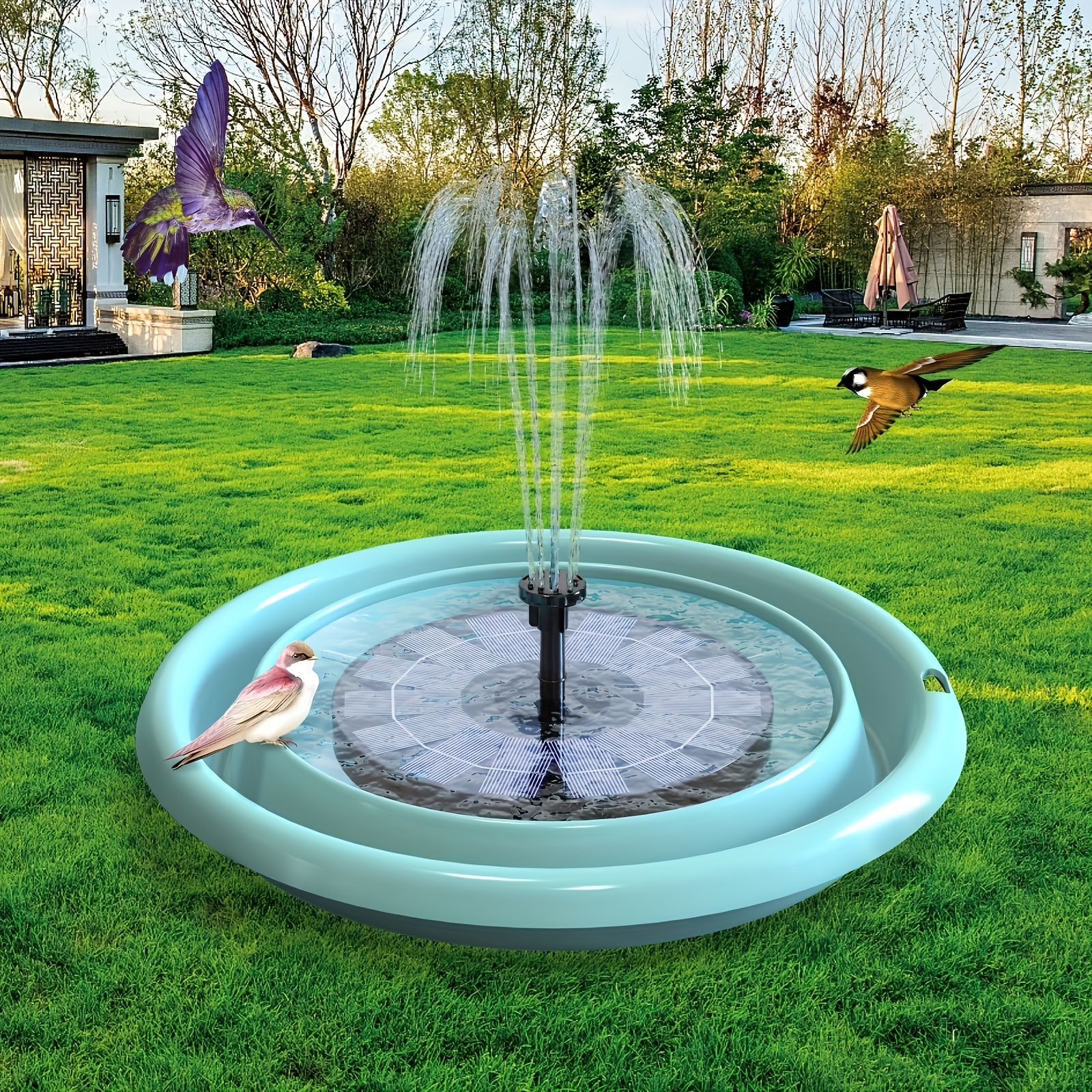 1pc solar fountain with 6 nozzles 2 5w solar water fountain solar powered water fountain diy kit for garden ponds pool fish tank outdoor