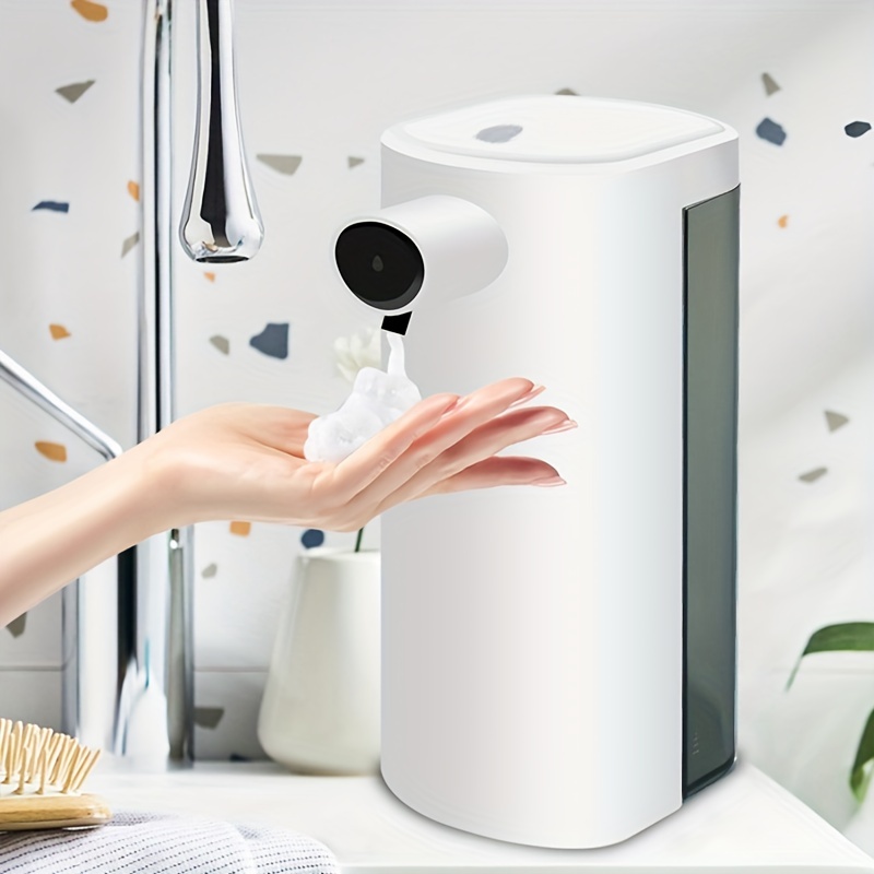  Dispensador automático inteligente de jabón para montaje en la  pared, sin contacto, eléctrico, para baño, cocina, uso comercial (blanco) :  Hogar y Cocina