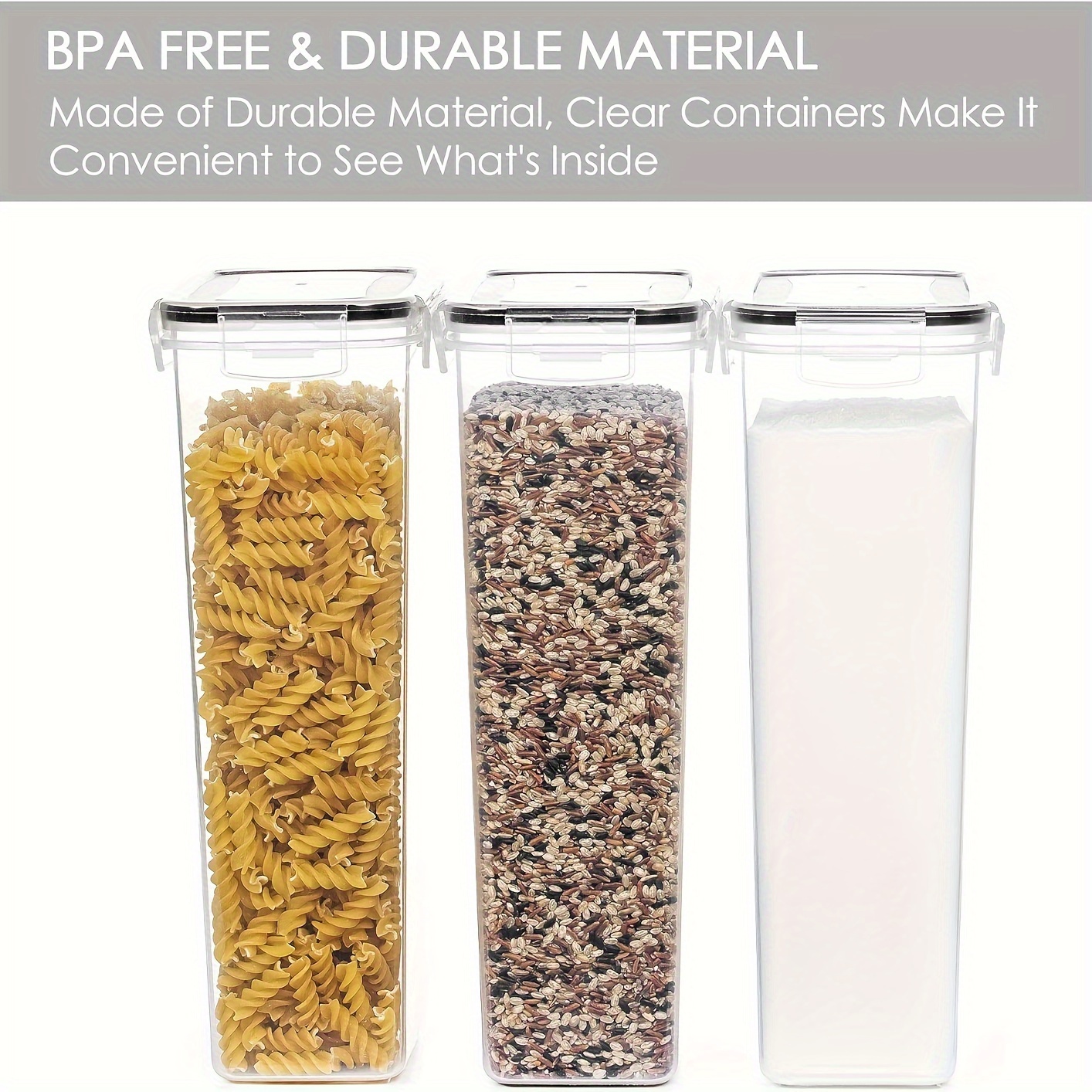 Rectangular Glass Food Storage BPA-Free Sealed Lids, Space Saving