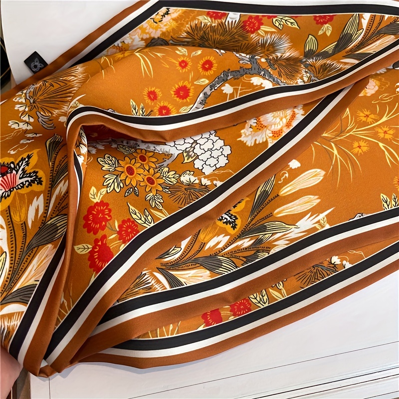 Louis Quatorze Paris Floral Silk Neckscarf