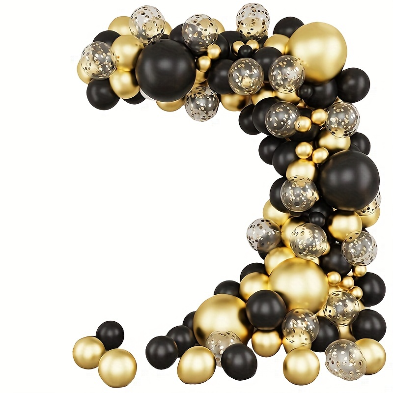 112 globos de confeti negro y globo, globos de papel de aluminio con forma  de estrella de explosión de 22, 18, 12, 10, 5 pulgadas, globos dorados –  Yaxa Colombia