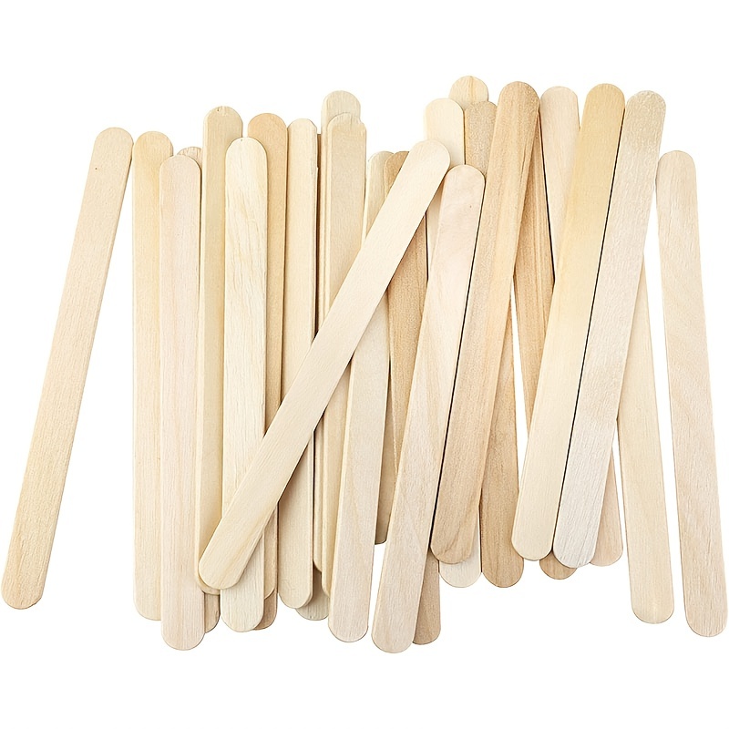  KTOJOY Palitos de madera de 8 pulgadas, 70 unidades de palitos  de madera para manualidades, palitos de palitos de helado para  manualidades, proyectos de arte en el hogar, suministros de arte
