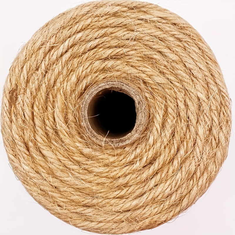 Jute Rope - Natural Jute Twine String 400ft Thin Rope for Gift Box Packing,  Decorating, Gardening 