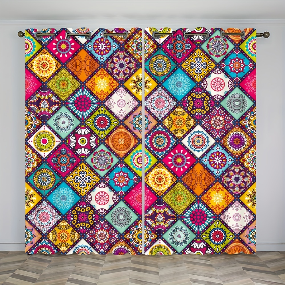 Bohemian Triangles Fabric by the Yard Boho Ethnic Geometric 