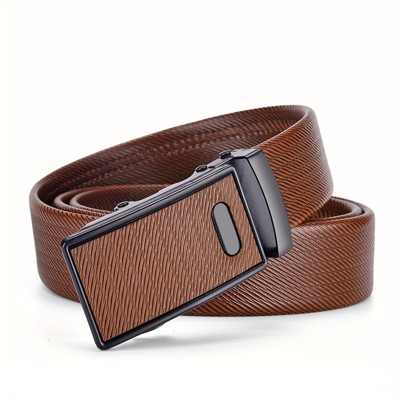 Image of Men Belts Metal Automatic Brand High Quality Belts For Men Famous Brand Luxury Work Business Strap