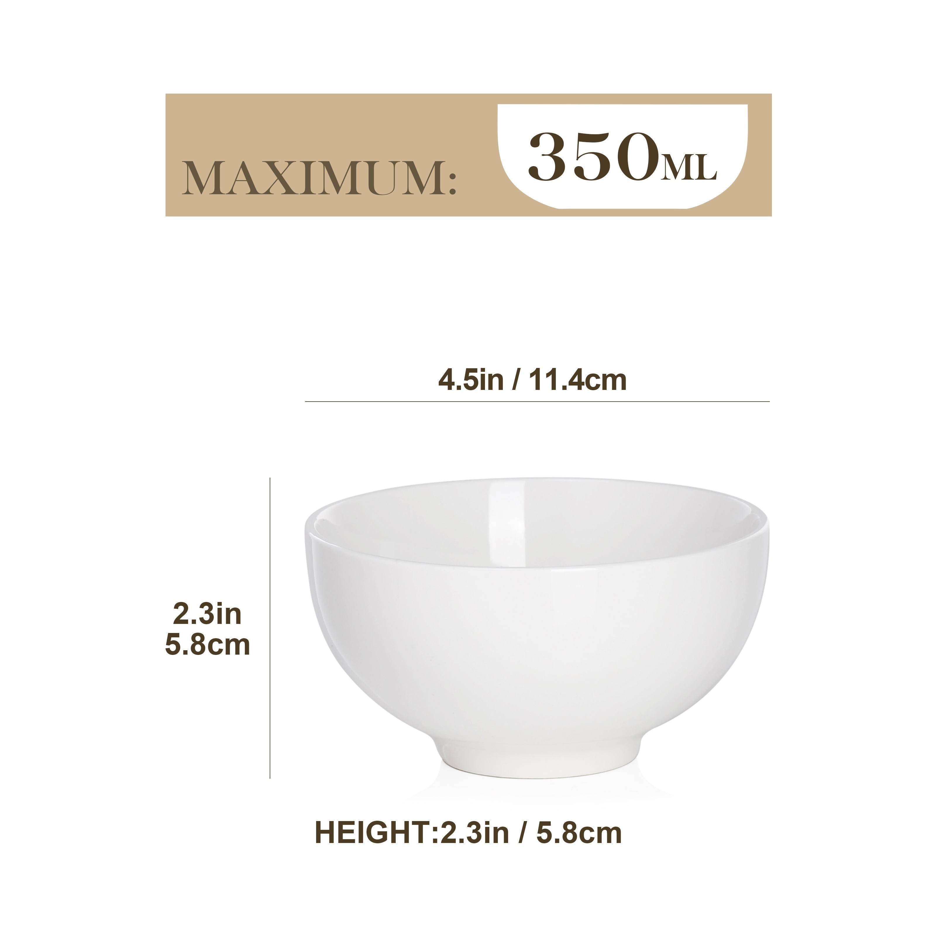 10 Ounce Small Cereal And Soup Bowls, Sturdy Porcelain Bowl, Dishwasher  Microwave Safe, Portion Control Bowls For Ice Cream Dessert Rice,, White -  Temu