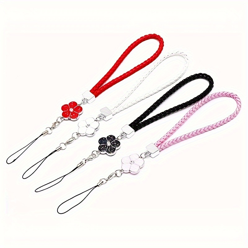  4pcs Braid Accessories Leather Material Lanyard